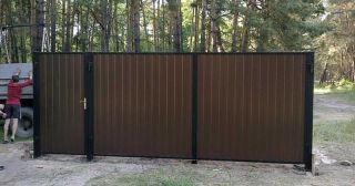 Купить распашные ворота из профнастила Миасс, цена от 2769 руб.